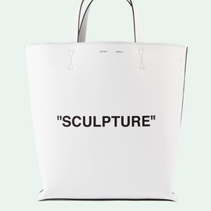 WHITE LARGE SCULPTURE TOTE